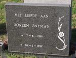 SNYMAN Doreen 1981-1992