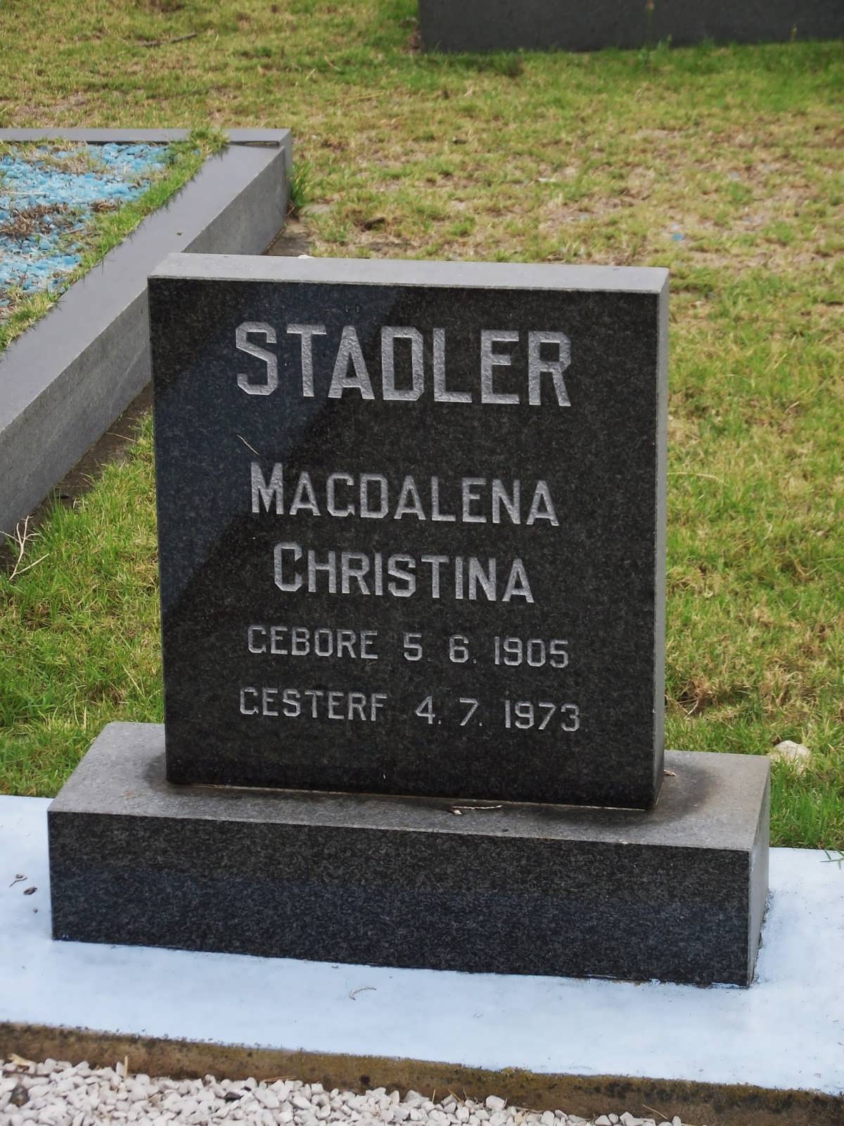 STADLER Magdalena Christina 1905-1973