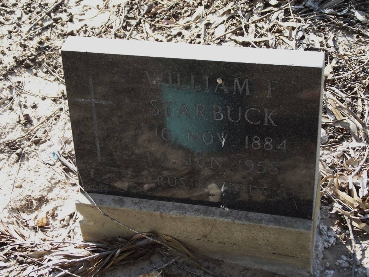 STARBUCK William F. 1884-1958