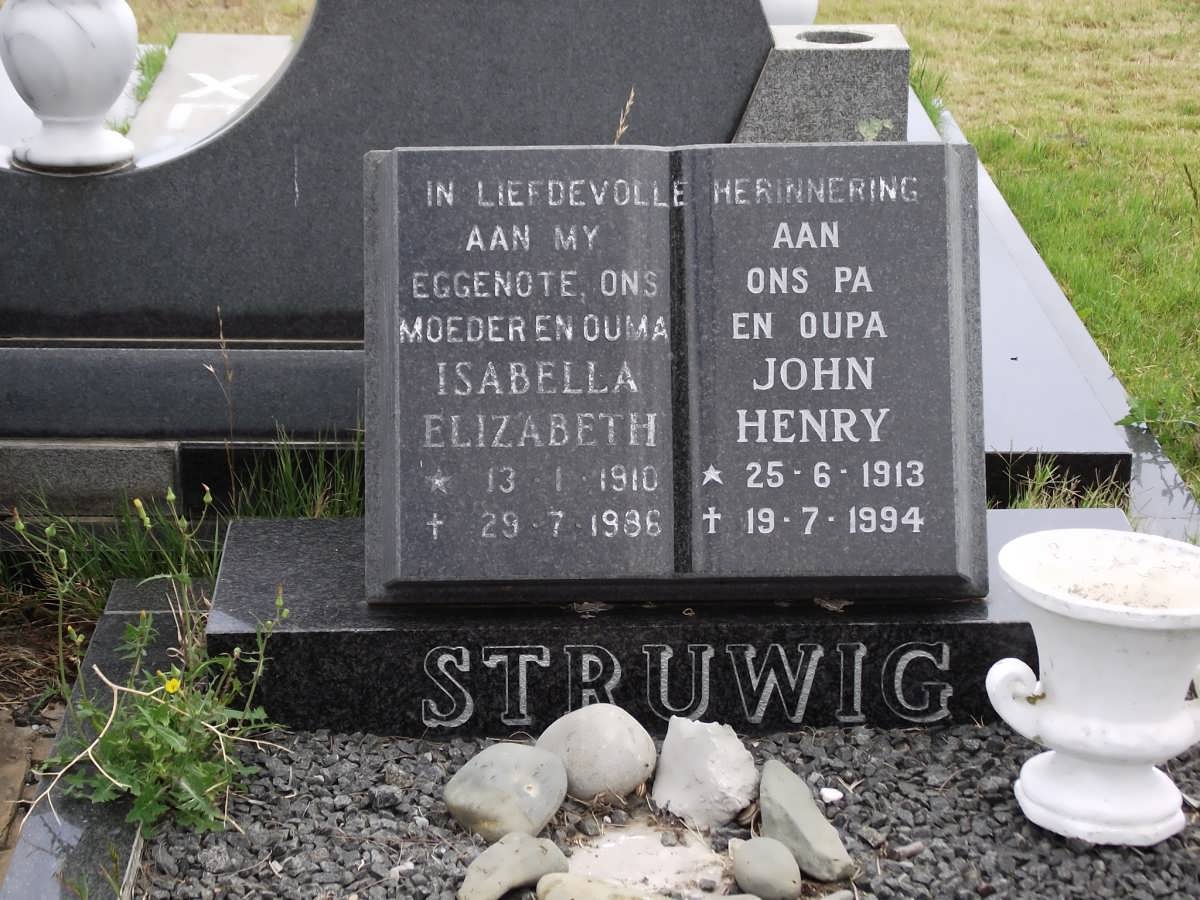 STRUWIG Isabella Elizabeth 1910-1986 & John Henry 1913-1994