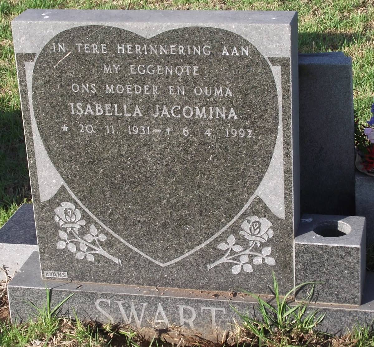 SWART Isabella Jacomina 1931-1992