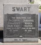 SWART Jacobus Johannes -1977 & Johanna Maria -1963