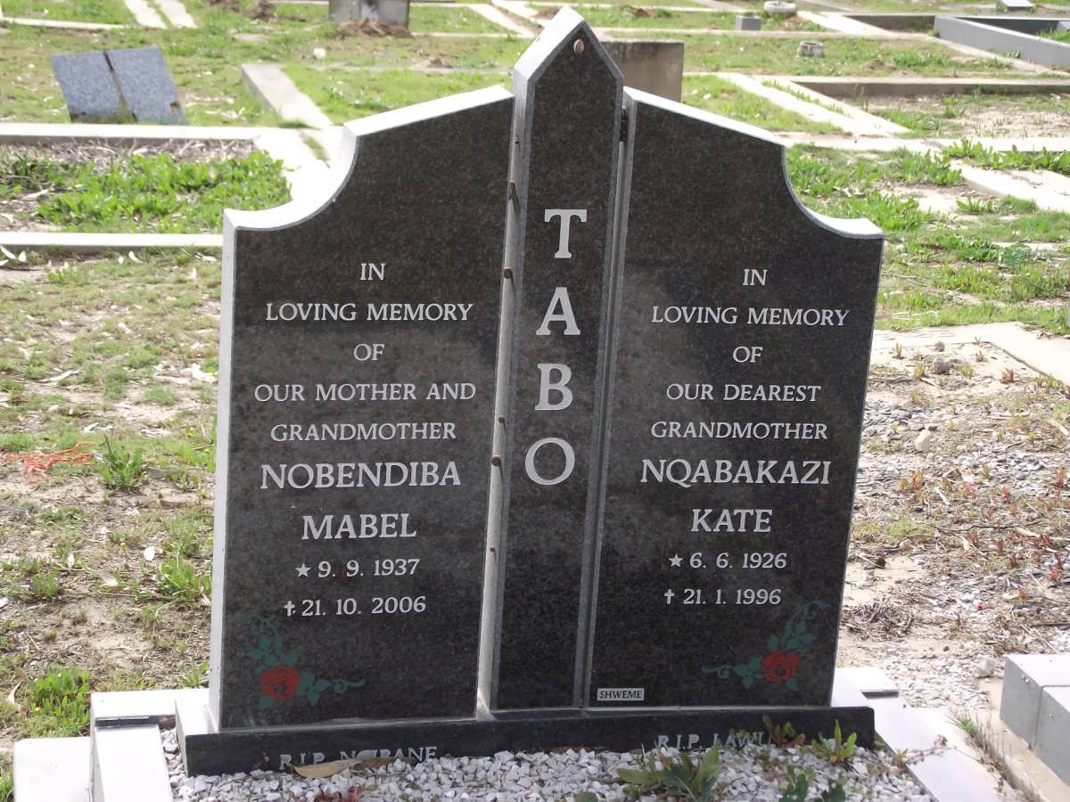 TABO Nobendiba Mabel 1937-2006 :: TABO Qabakazi Kate 1926-1996