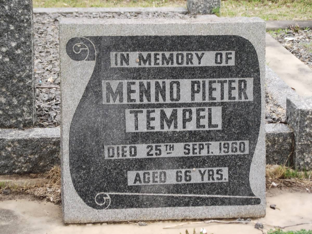 TEMPEL Menno Pieter -1960