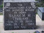 TERBLANS Sarah M.M. 1900-1963