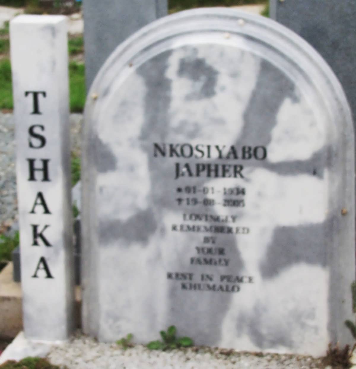 TSHAKA Nkosiyabo Japher 1934-2005
