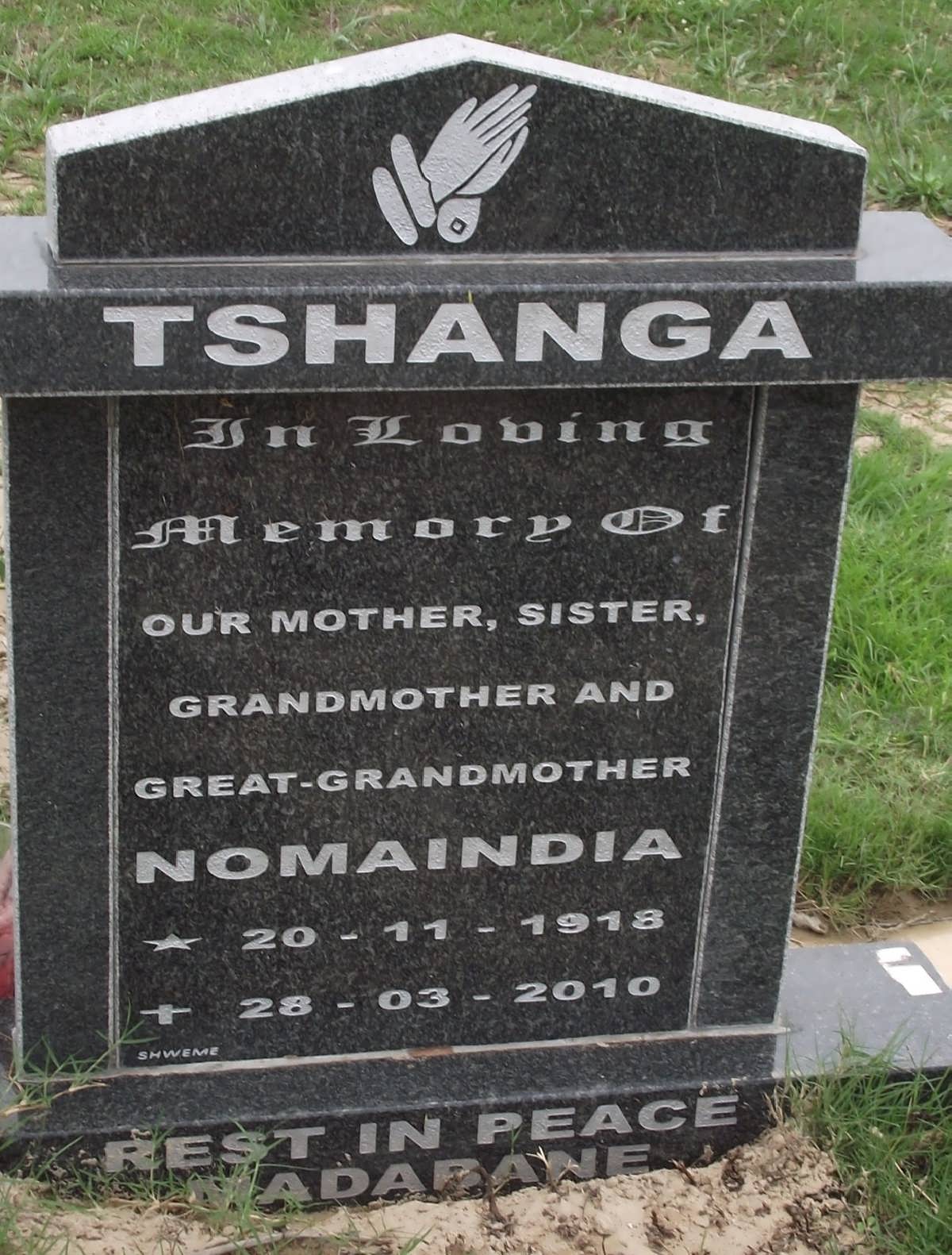 TSHANGA Nomaindia 1918-2010