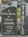 TSHOLO Andiswa 1978-2007