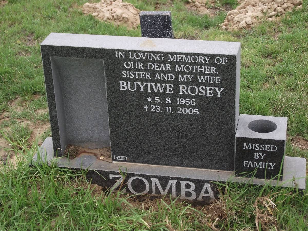 ZOMBA Buyiwe Rosey 1956-2005