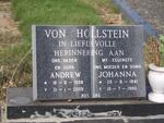 HOLLSTEIN Andrew, von 1938-2009 & Johanna 1941-1986