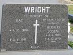 WRIGHT Herbert Joseph 1900-1979 & Kay 1908-1981