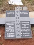 TYOKWANA Mzwandile 1931-2011 & Nantombi MAGOPENI 1946-2005