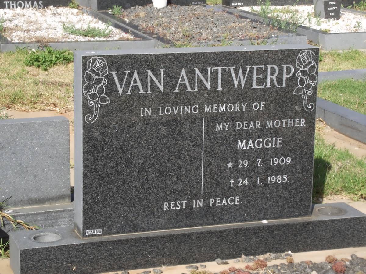 ANTWERP Maggie, van 1909-1985