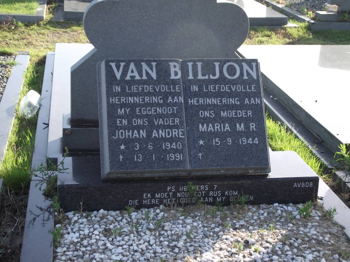 BILJON Johan André, van 1940-1991 & Maria M.R. 1944-