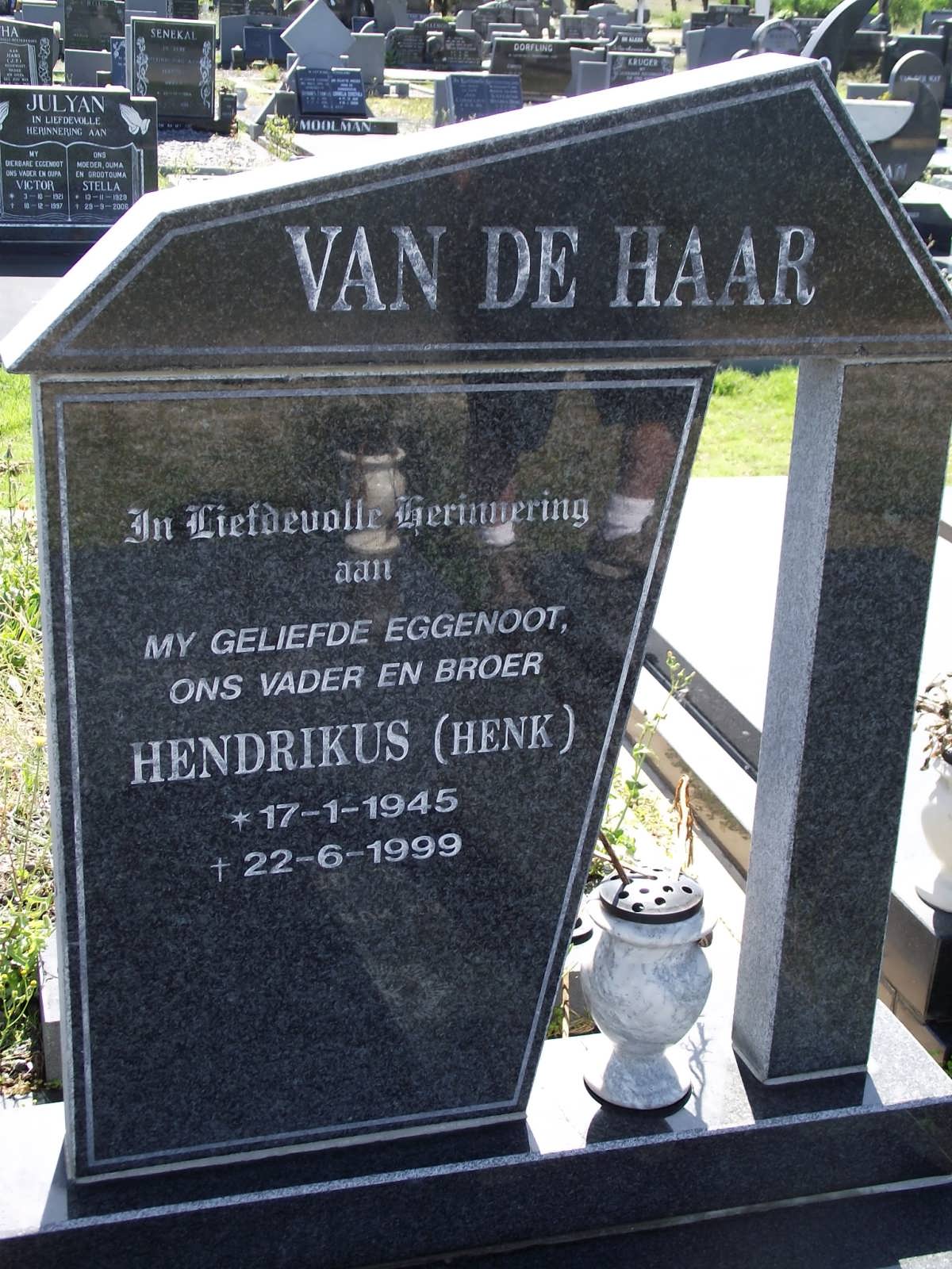 HAAR Hendrikus, van de 1945-1999 :: HAAR Gerard Jan, van de 1974-2005