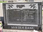 BANK Gert J.J., van der 1923-1965