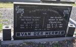 MERWE Albert A., van der 1905-1977 & Francina 1907-1984