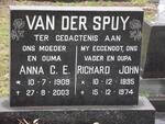 SPUY Richard John, van der 1895-1974 & Anna C.E. 1909-2003