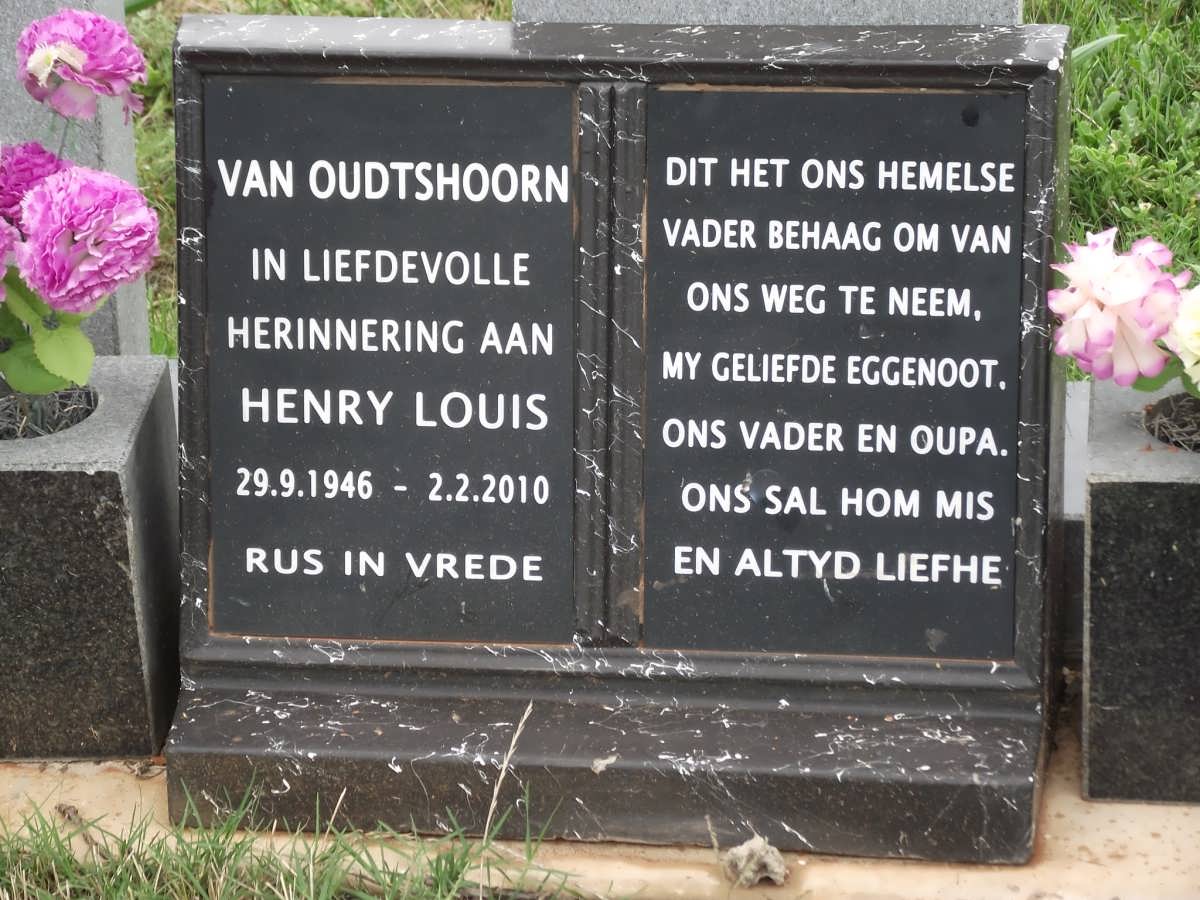 OUDTSHOORN Henry Louis, van 1946-2010