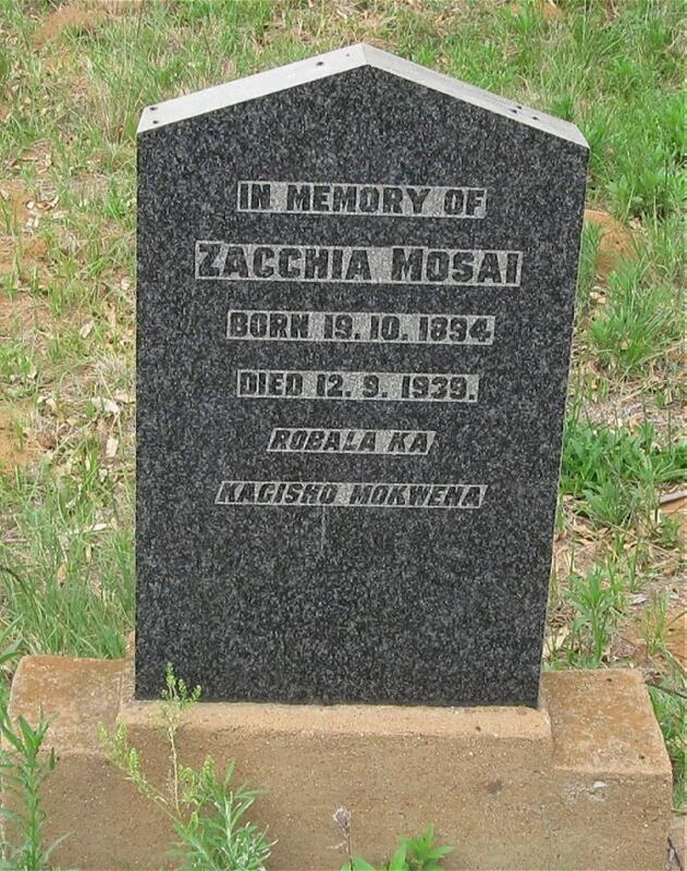 MOSAI Zacchia 1894-1939