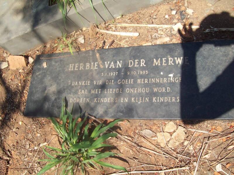 MERWE Herbie, van der 1927-1995