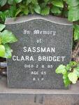 SASSMAN Clara Bridget -1985