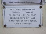 DURANT Dorothy L. 1911-2003