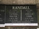 RANDALL Thomas Walter 1918-2005 & Ursula Vima 1918-2006
