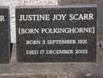 SCARR Justine Joy nee POLKINGHORNE 1931-2003