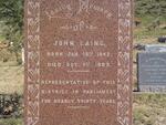 LAING John 1842-1903 & Helen Agnes THOMSON 1848-1936
