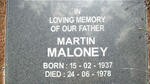 MALONEY Martin 1937-1978