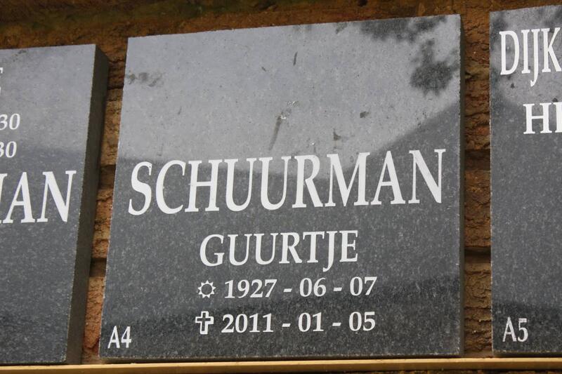 SCHUURMAN Guurtje 1927-2011
