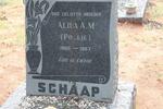 SCHAAP Alida A.M. 1886-1967