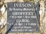 IVESON Geoffrey 1931-2003 & Carol 1941-2006