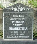 NDABEZITHA Armstrong Phakama 1967-2004
