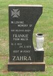 ZAHRA Frankie 1933-1979