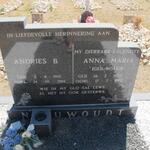 NIEUWOUDT Andries B. 1910-2004 & Anna Maria BOTES 1923-1992
