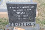 OOSTHUIZEN Johanna E.C. 1902-1982