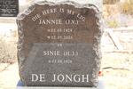 JONGH J.V., de 1924-2003 & H.J. 1928-