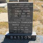BASSON Louis Faure 1918-1998 & Elizabeth Franciena Maria VAN ZYL 1920-2000