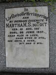 TOIT Martha M.S., du 1884-1937