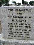 KOKT M.A. 1872-1934 & Joey JOOSTE 1874-1941