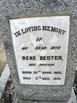 BESTER Irene nee PIENAAR 1902-1931