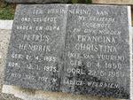 ? Petrus Hendrik 1885-1975 & Francina Christina VAN VUUREN 1898-1959