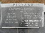 PIENAAR Rossouw 1902-1969 & Anna Magdalena 1911-1999 :: PIENAAR Furter Pieter 1945-1970