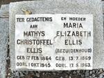 ELLIS Mathys Christoffel 1864-1945 & Maria Elizabeth BEZUIDENHOUT 1869-1963