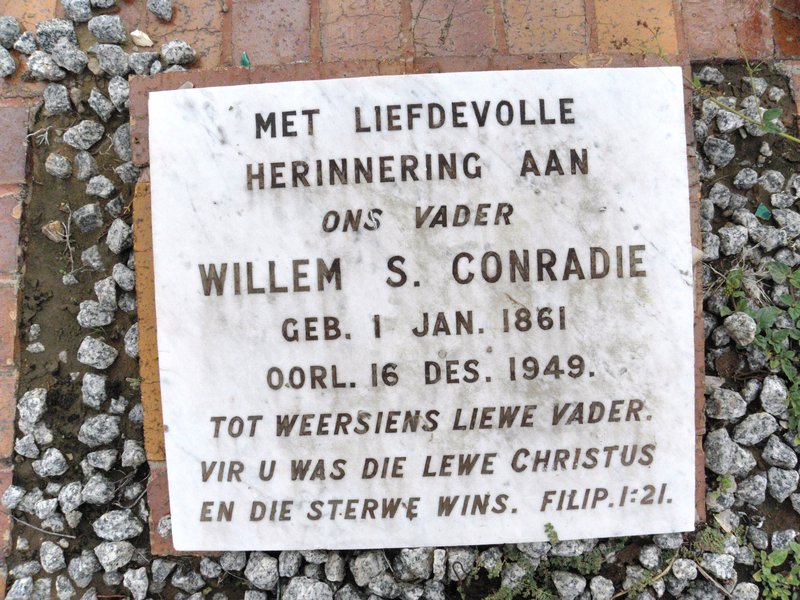 CONRADIE Willem S. 1861-1949