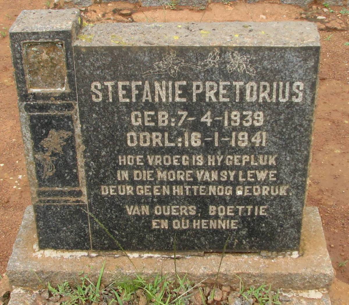 PRETORIUS Stefanie 1939-1941