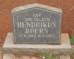 BOERS Hendrikus 1962-1963