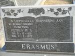 ERASMUS Petrus W.A. 1921-1972